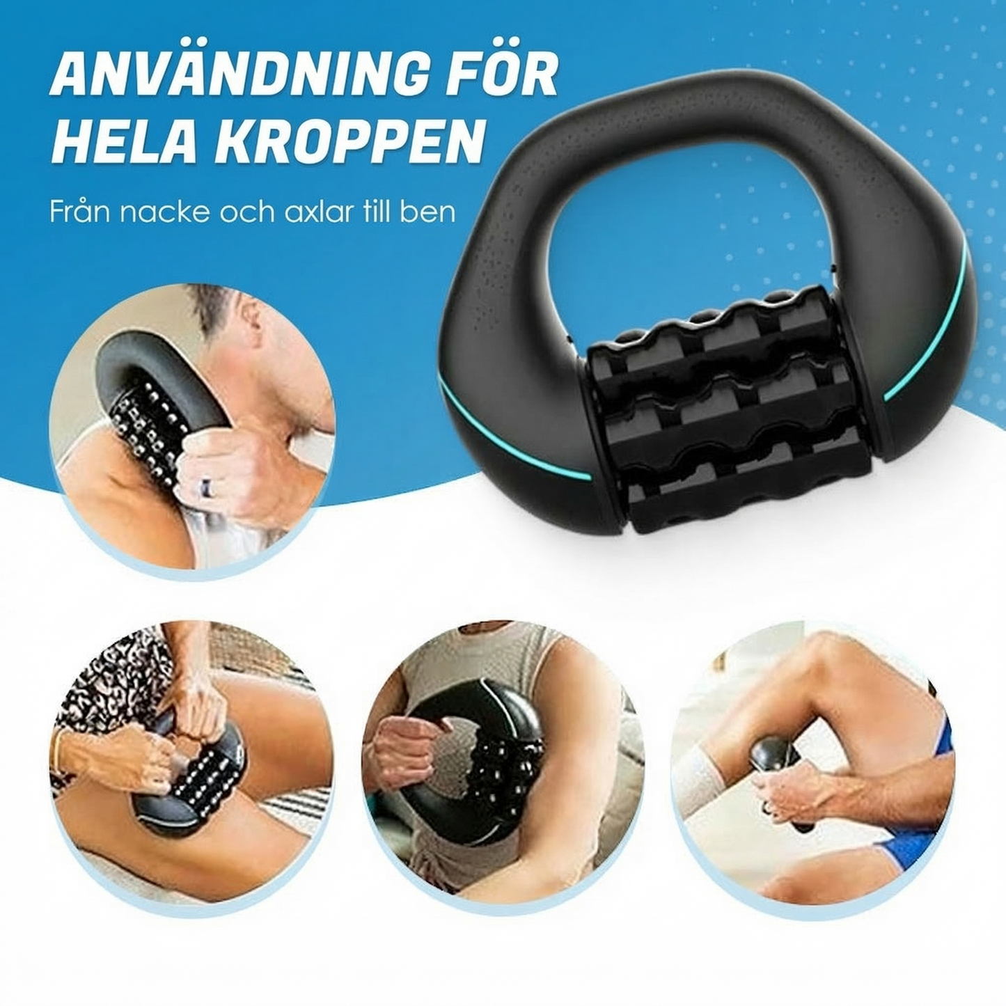 Uppladdningsbar Handmassageapparat med Rullfunktion
