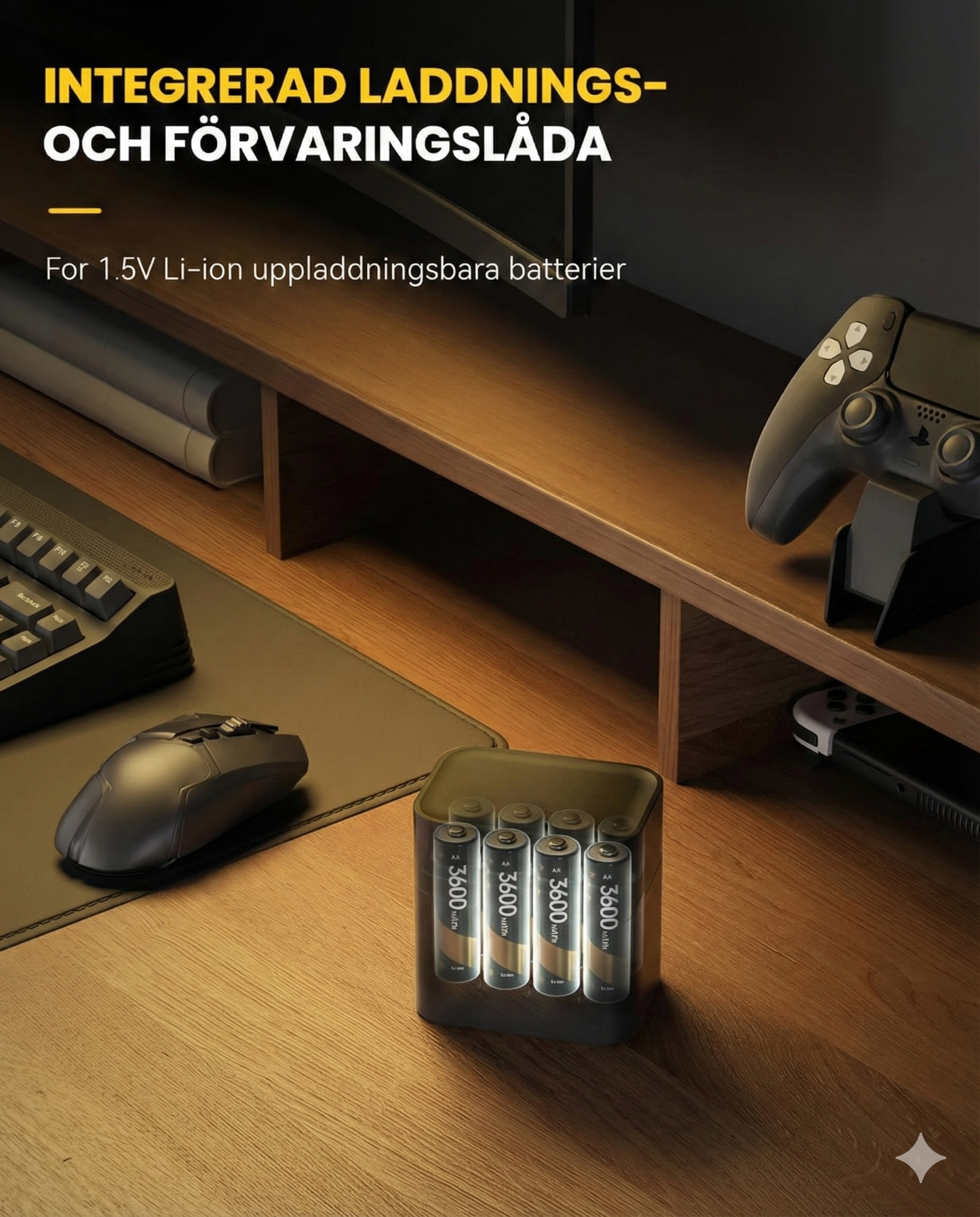 Litiumjonbatteri med Integrerat Laddningsfodral – Portabelt och Säkert, Överbelastningsskydd för Nödsituationer och Camping