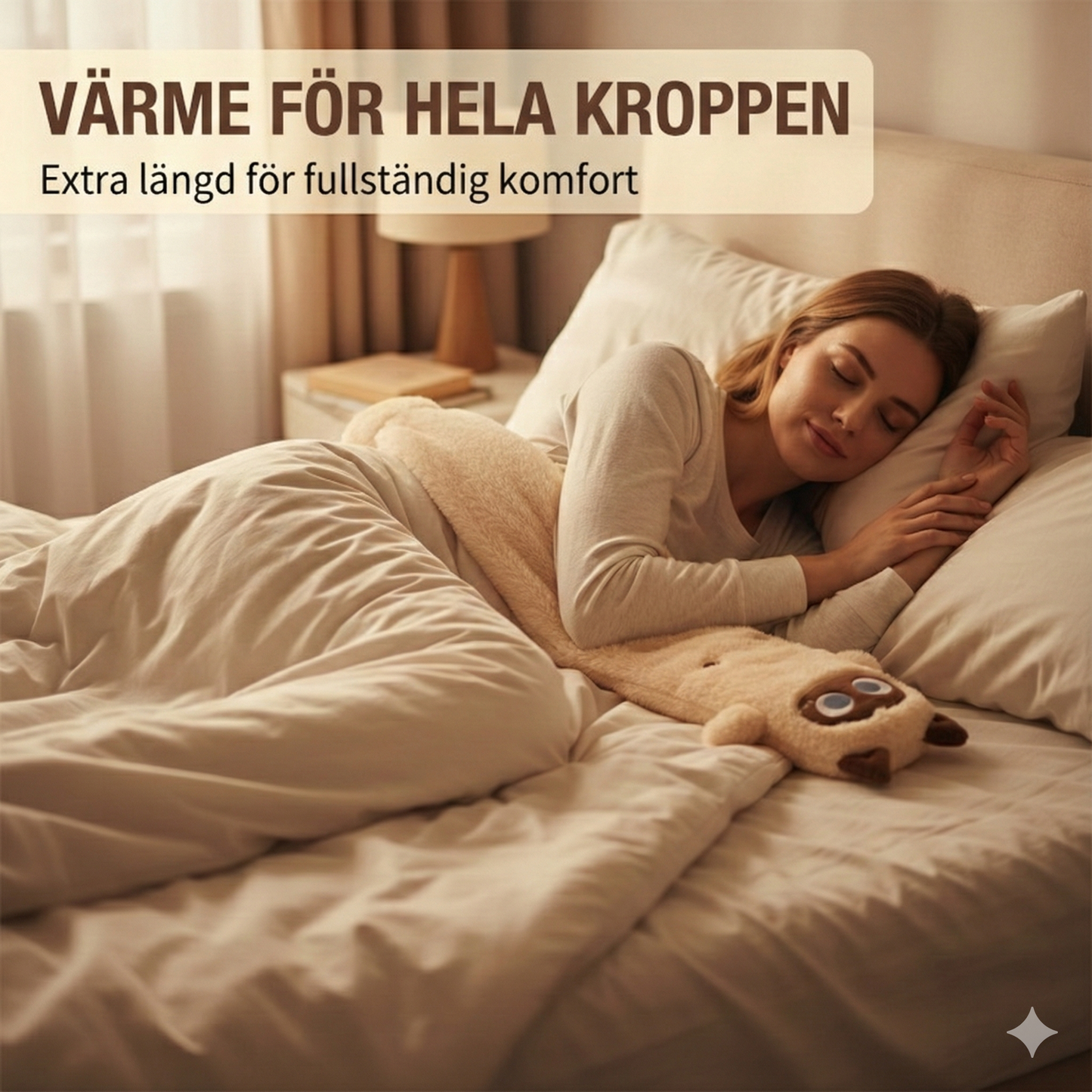 Extra Lång Varmvattenflaska med Plyschöverdrag
