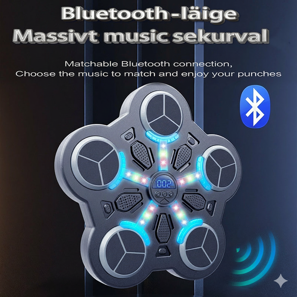 Musikboxningsmaskin med Bluetooth & LED