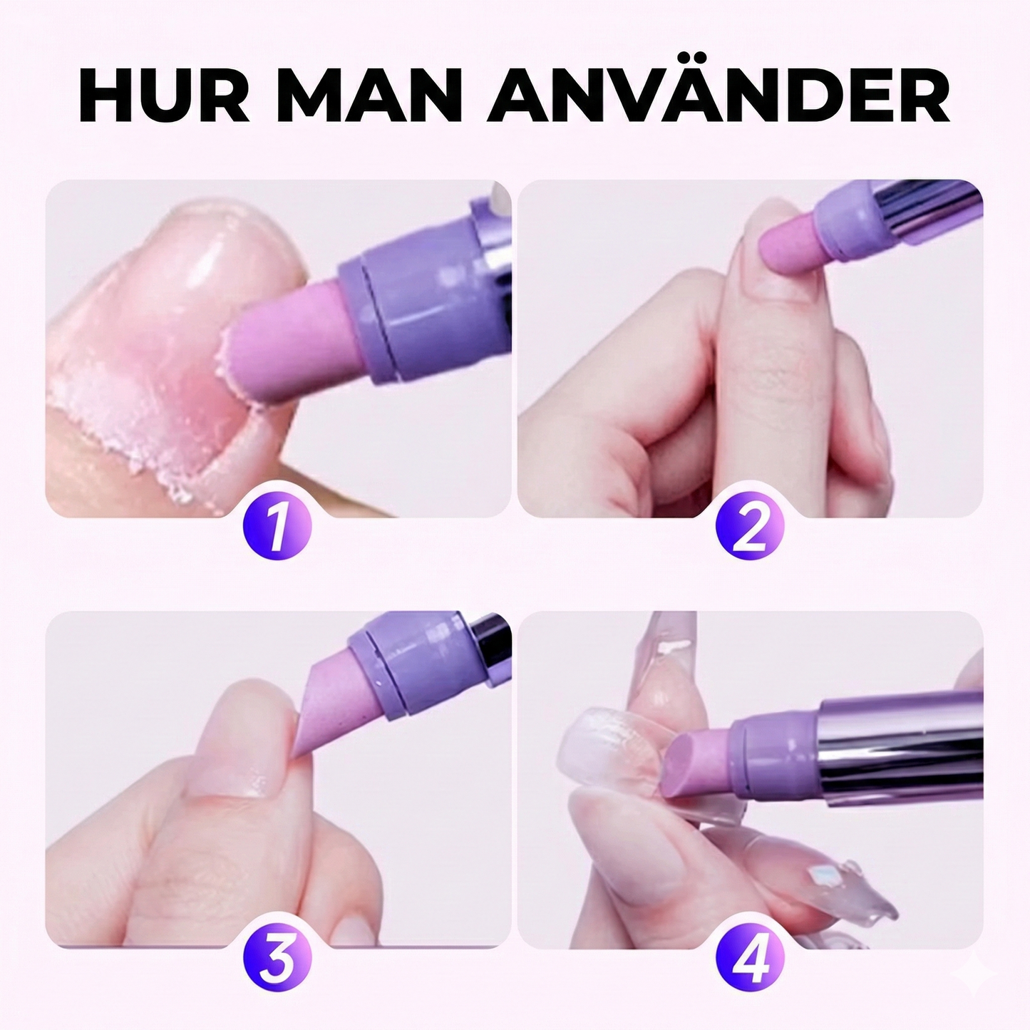 3-i-1 Nagelpenna med Kameliaolja – Vårdar Nagelband & Reparerar Skador