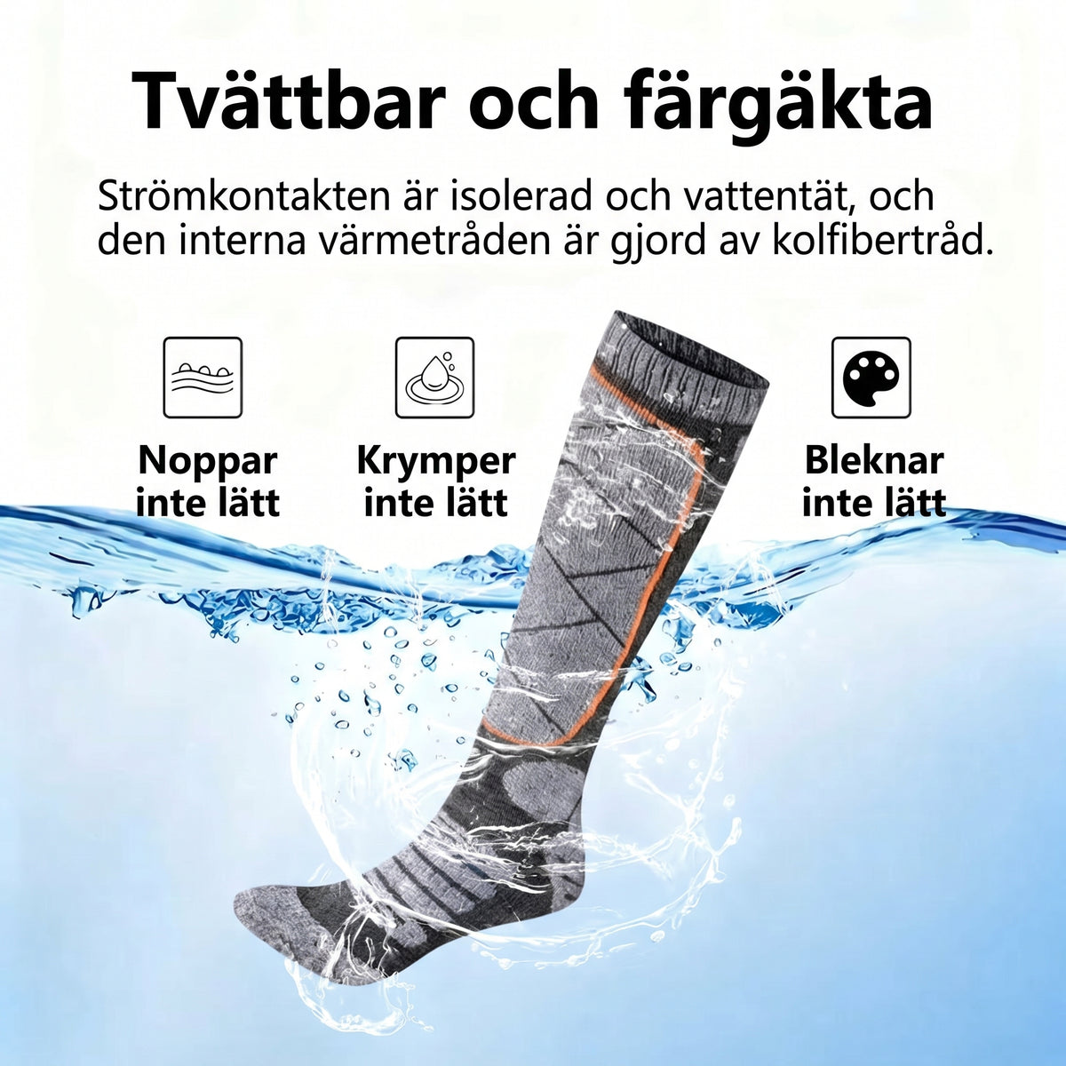 Uppladdningsbara värmestrumpor för damer och herrar – Perfekt för skidåkning och vandring