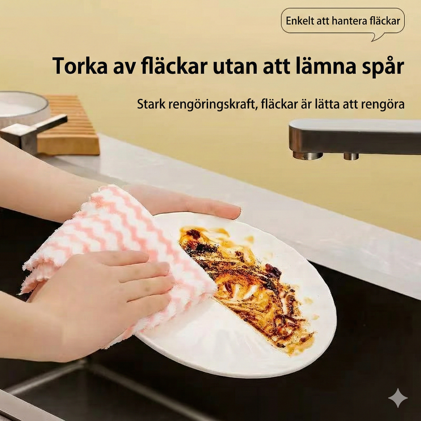 Dubbelsidig Diskduk i Korallfleece – Superabsorberande
