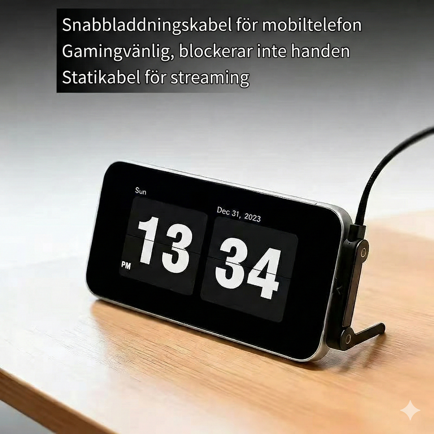 Gaming-kabel med Vikbart Stativ – För Apple & Android