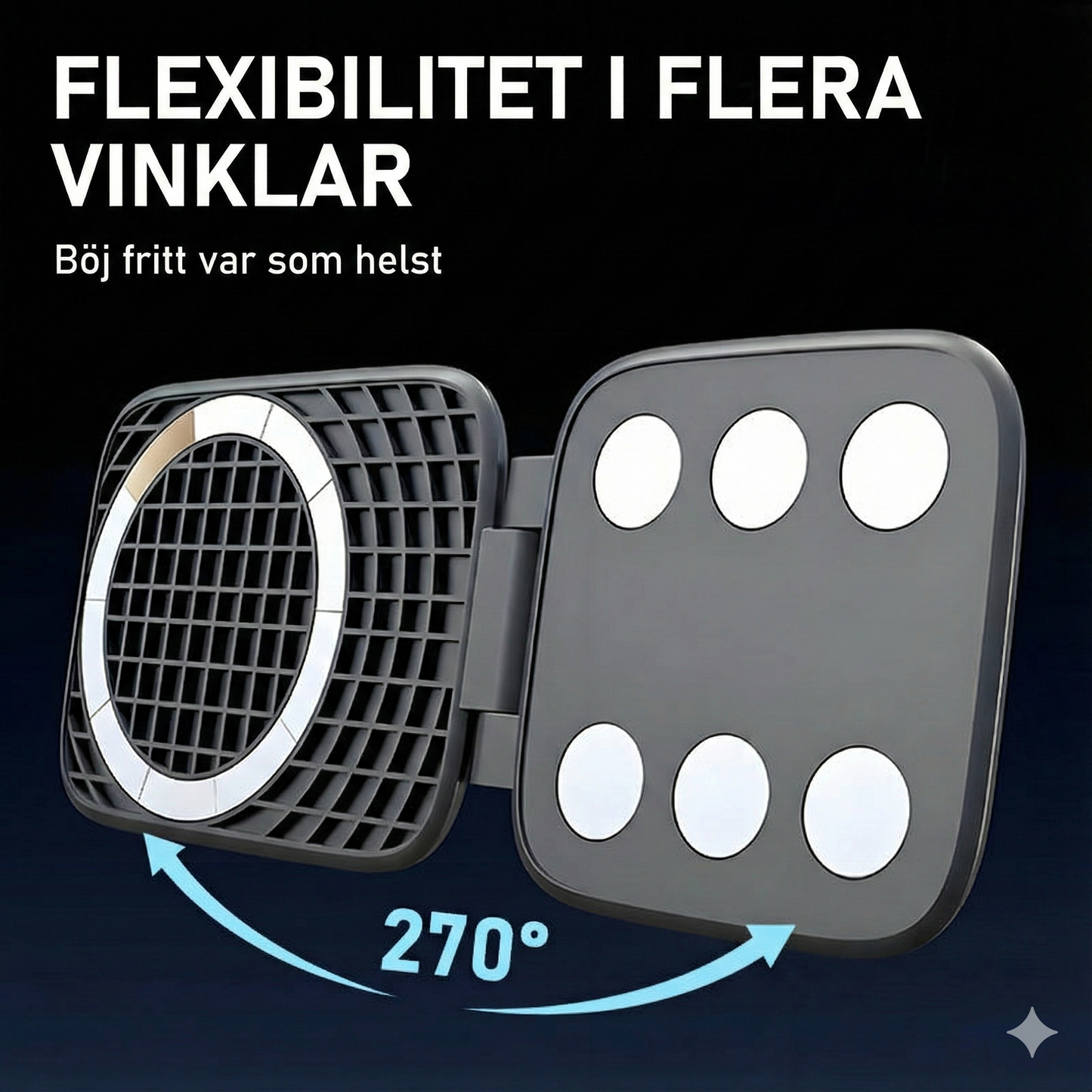 Magnetisk Bilhållare för Mobil med 270° Rotation & Antivibration