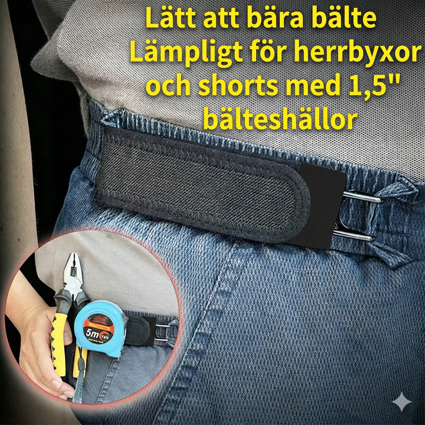 Spännesfritt Elastiskt Bälte för Maximal Komfort