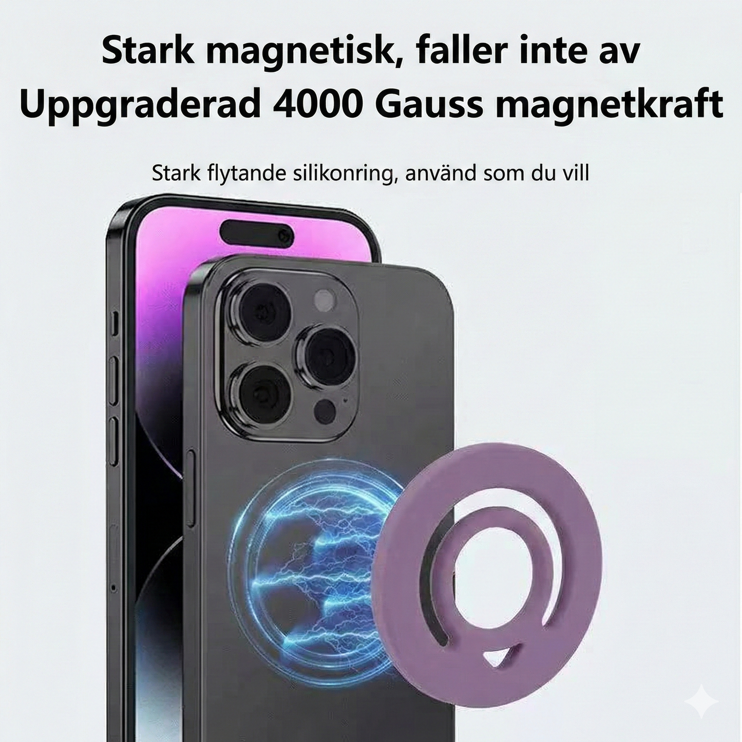 2-i-1 Magnetring & Hållare – Fäster på Metallytor