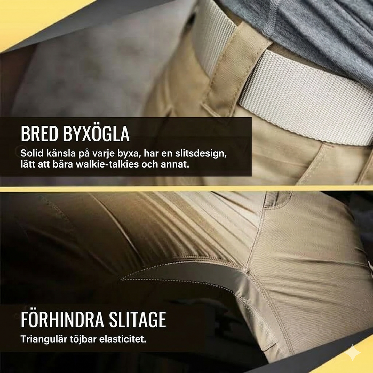 Slitstarka Outdoor-byxor i Ripstop-material