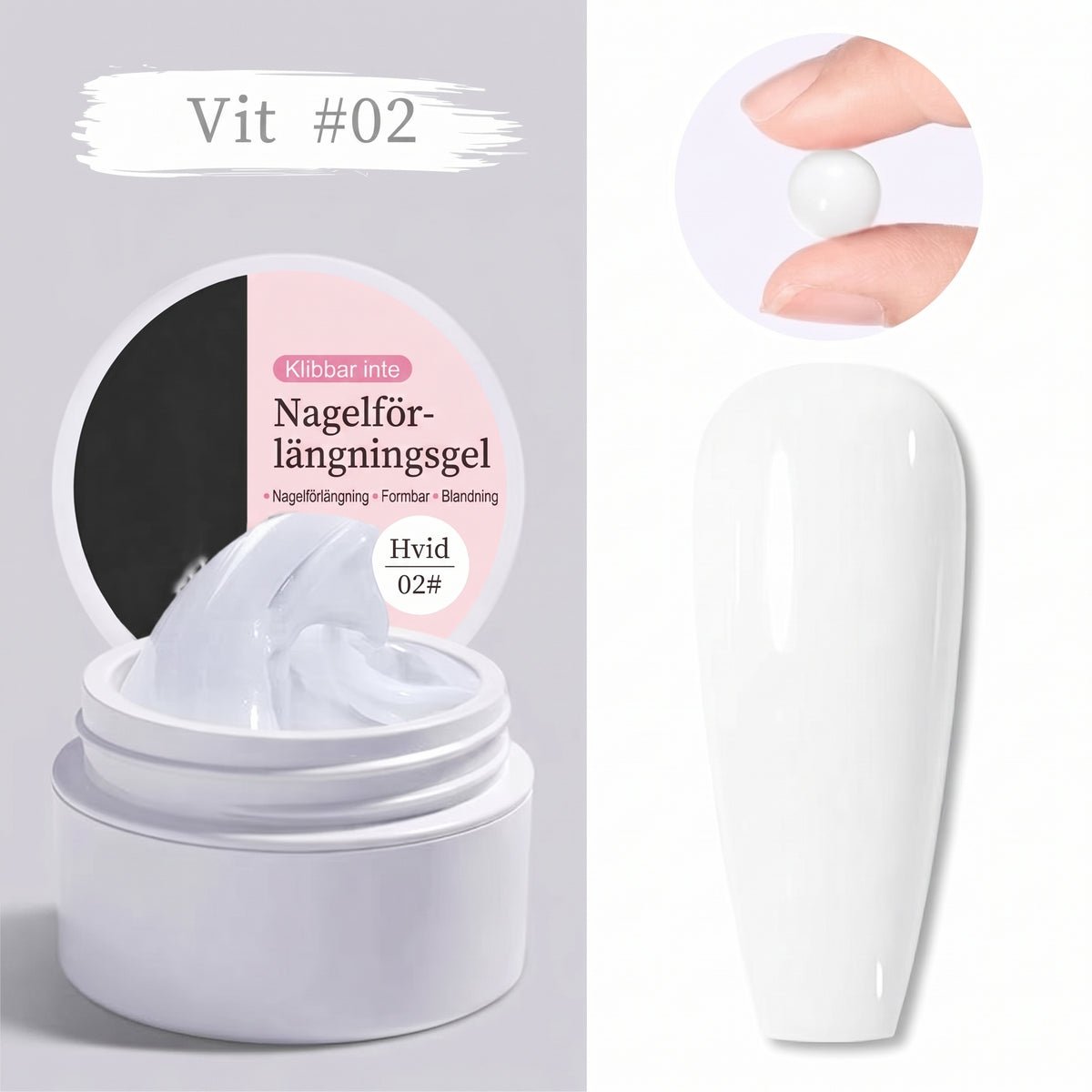 Formbar Nagelgel (15 ml) – Perfekt för Nagelförlängning och 3D-Nagelkonst
