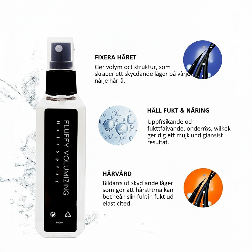 Fluffy Volymspray för Naturligt Tjockare Hår