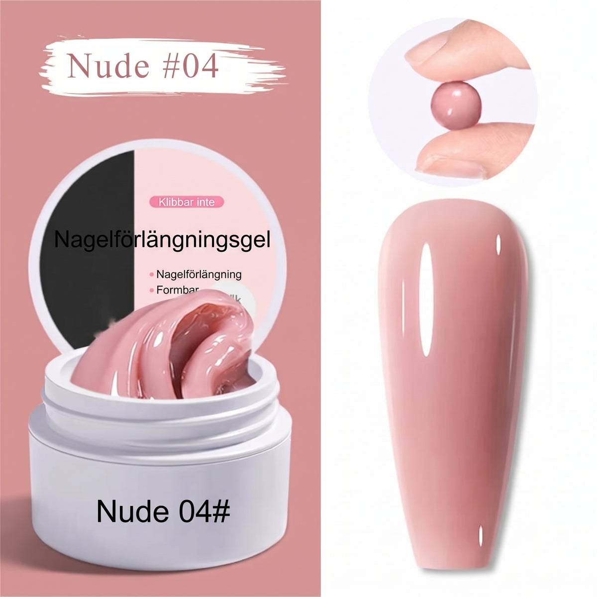 Formbar Nagelgel (15 ml) – Perfekt för Nagelförlängning och 3D-Nagelkonst
