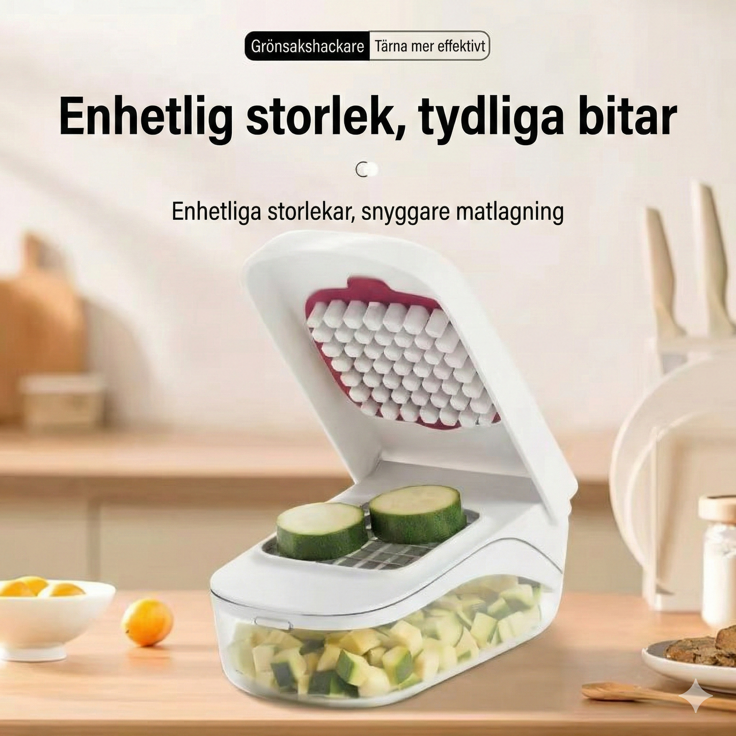 Smidig Lökhackare & Tärningsskärare – Lättdiskad