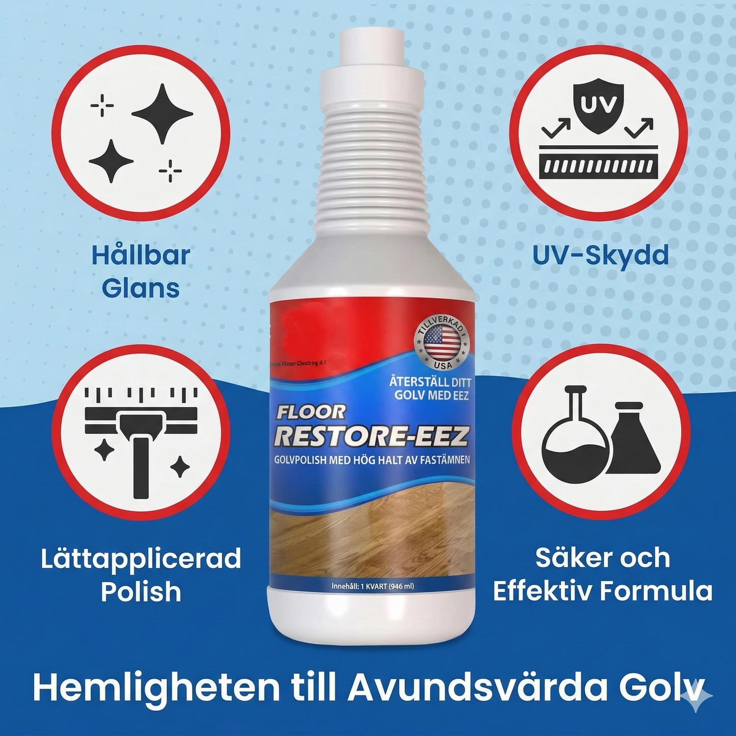 Golvpolish för Strålande Glans och Repskydd