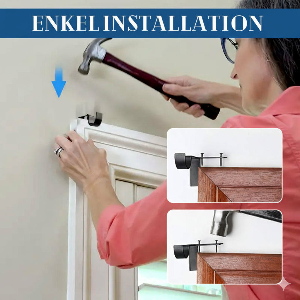 Borrfria Gardinfästen med Hög Bärkraft