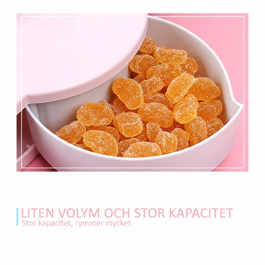 Roterande Blomformad Snackslåda – Enkel eller Dubbel