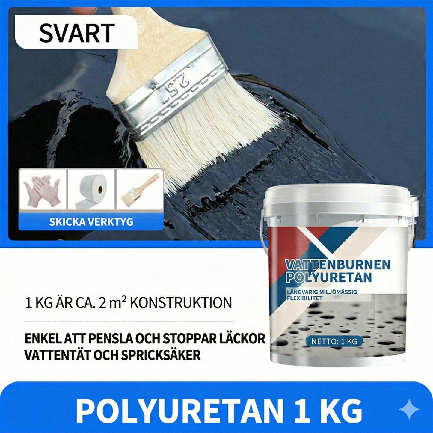 Vattentät Täckmassa med Hög Sprickbeständighet