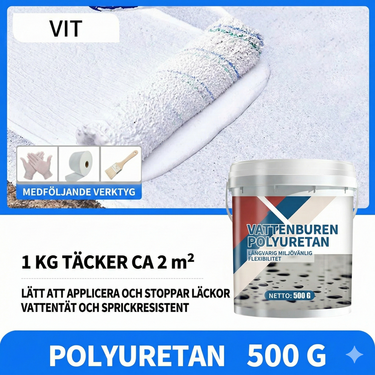 Vattentät Täckmassa med Hög Sprickbeständighet