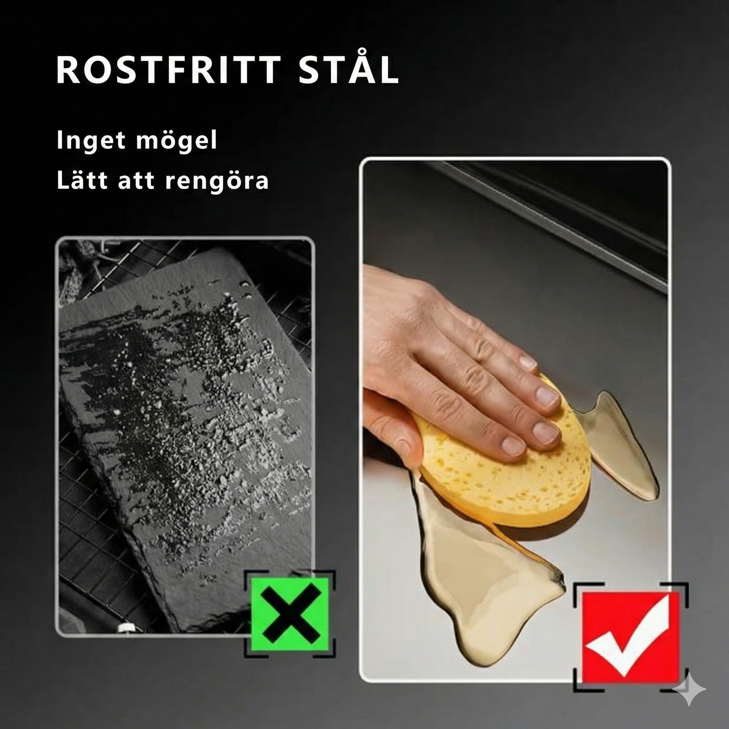 Slitstark Rostfri Skärbräda med Halkskydd och Enkel Rengöring
