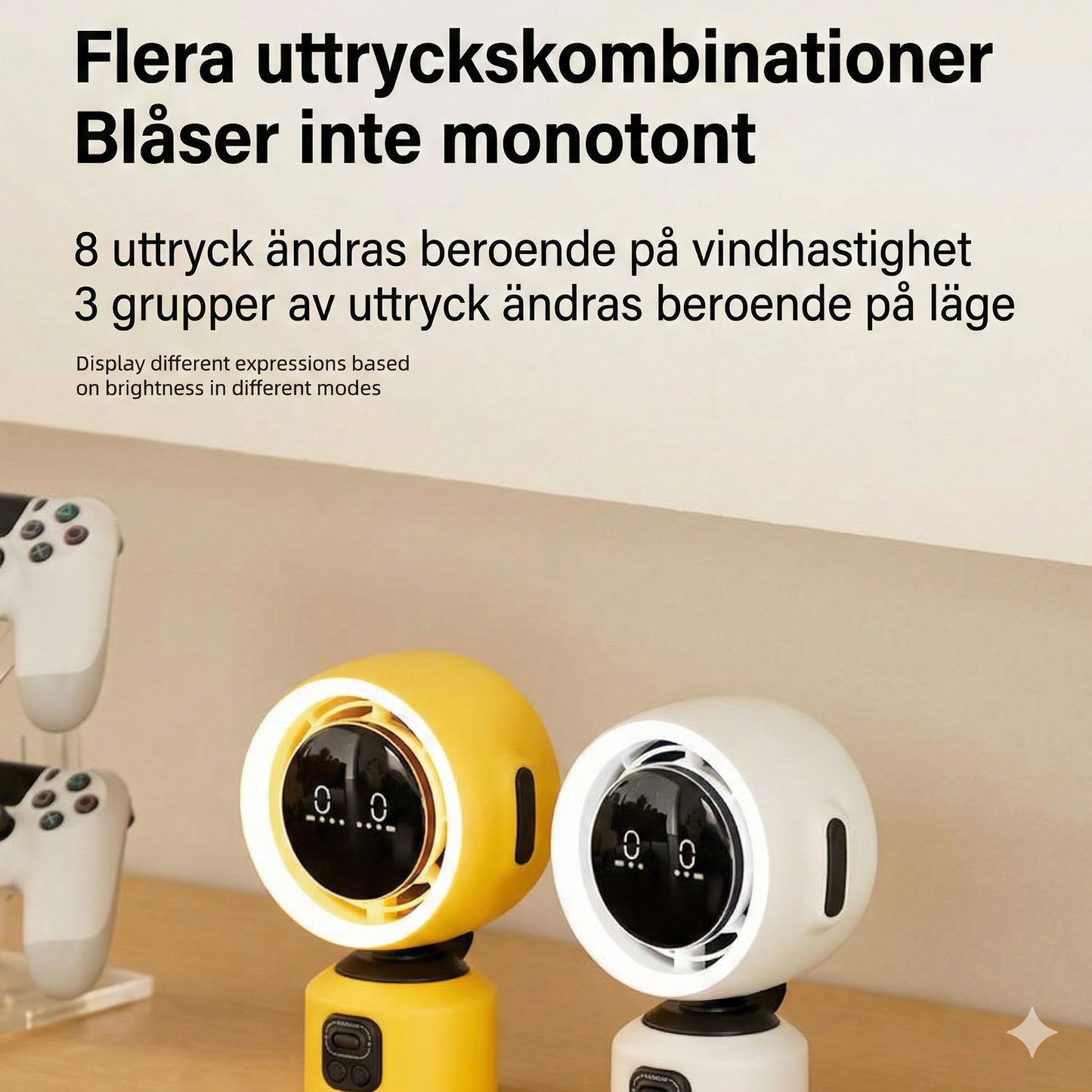 Skrivbordsfläkt med Fill Light – För Kontor & Sovsal