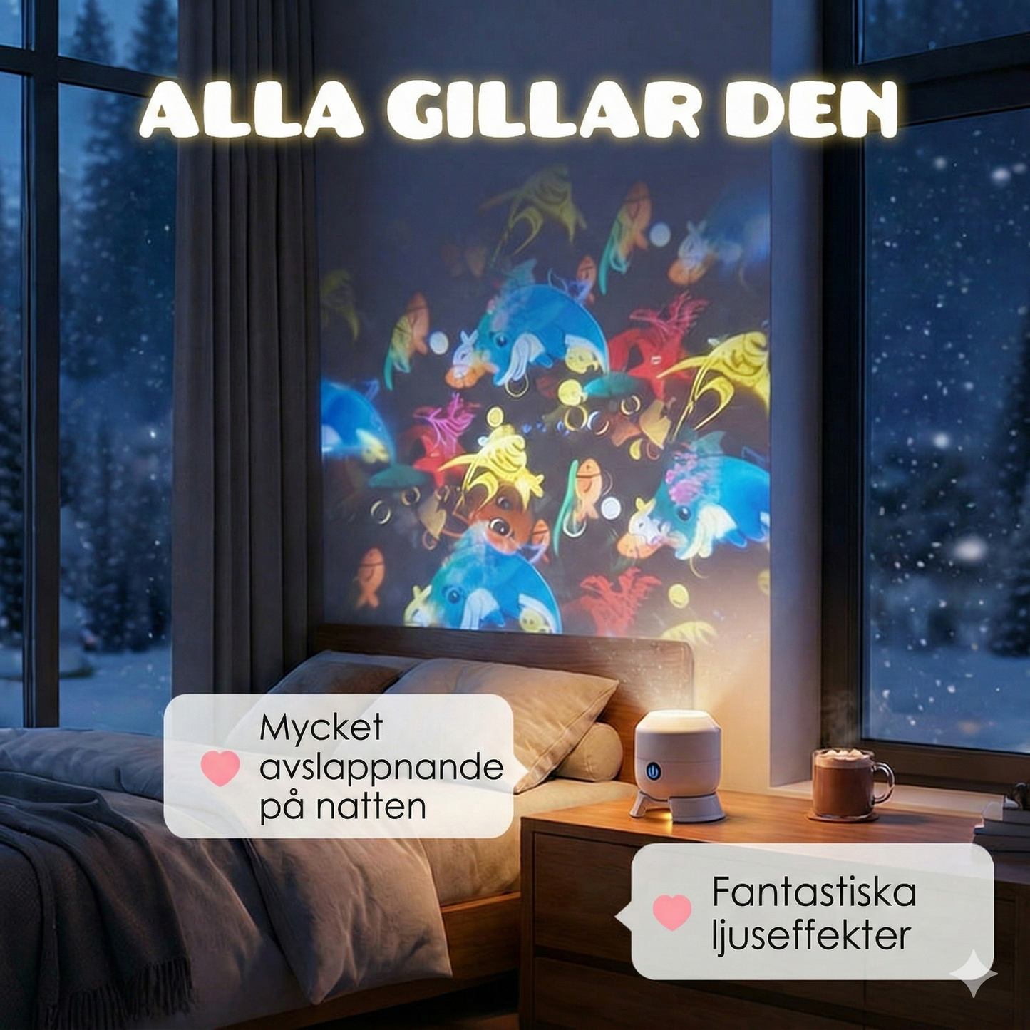 Stämningsfull Havsprojektor för Vägg och Tak