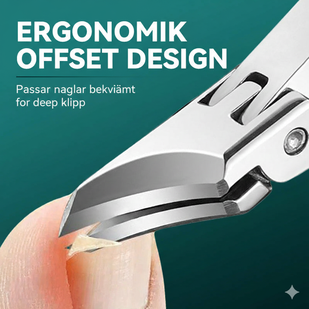 Vinklad Nagelklippare med Stor Öppning