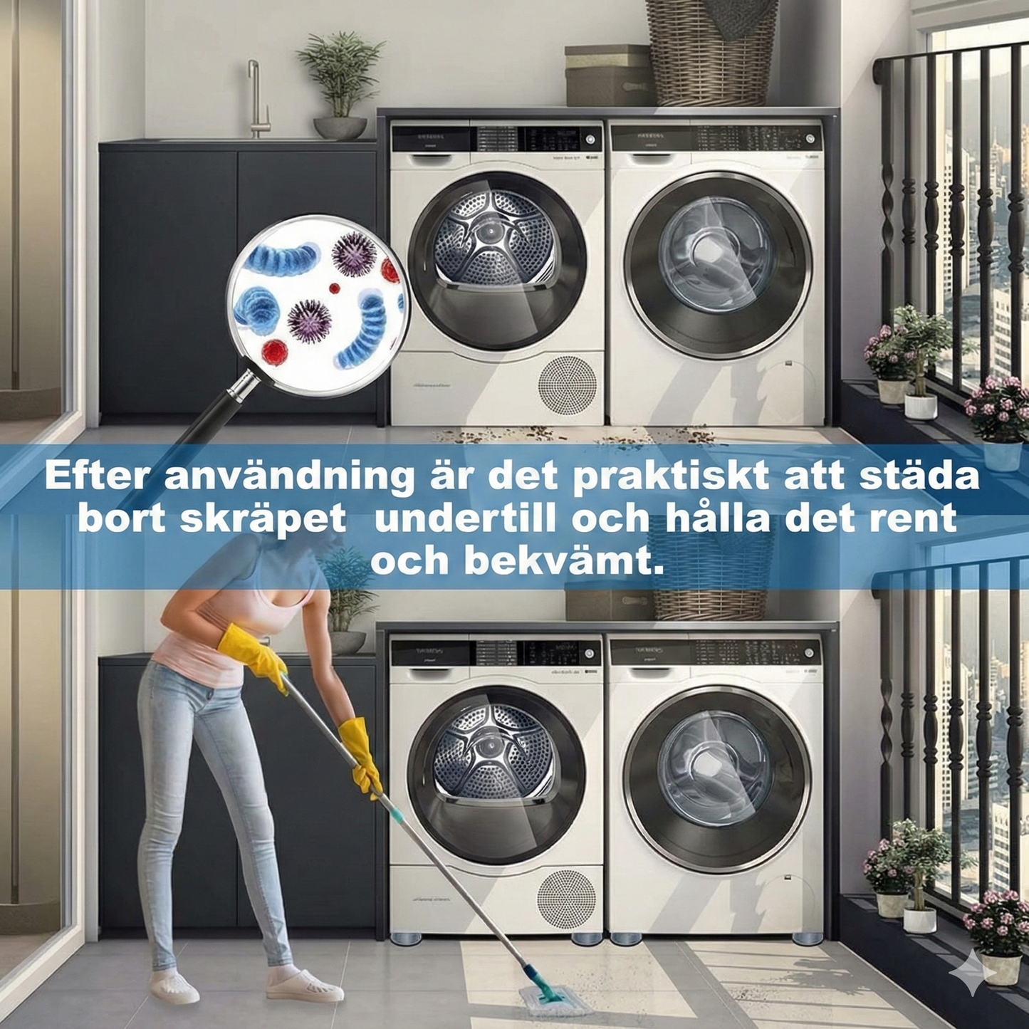 Magiska Antivibrationsfötter för Tvättmaskin & Vitvaror