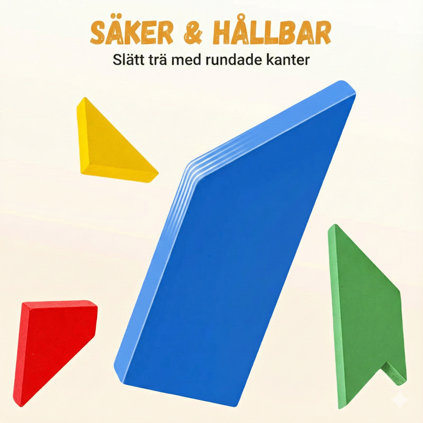 Pedagogiskt T-Pussel i Trä