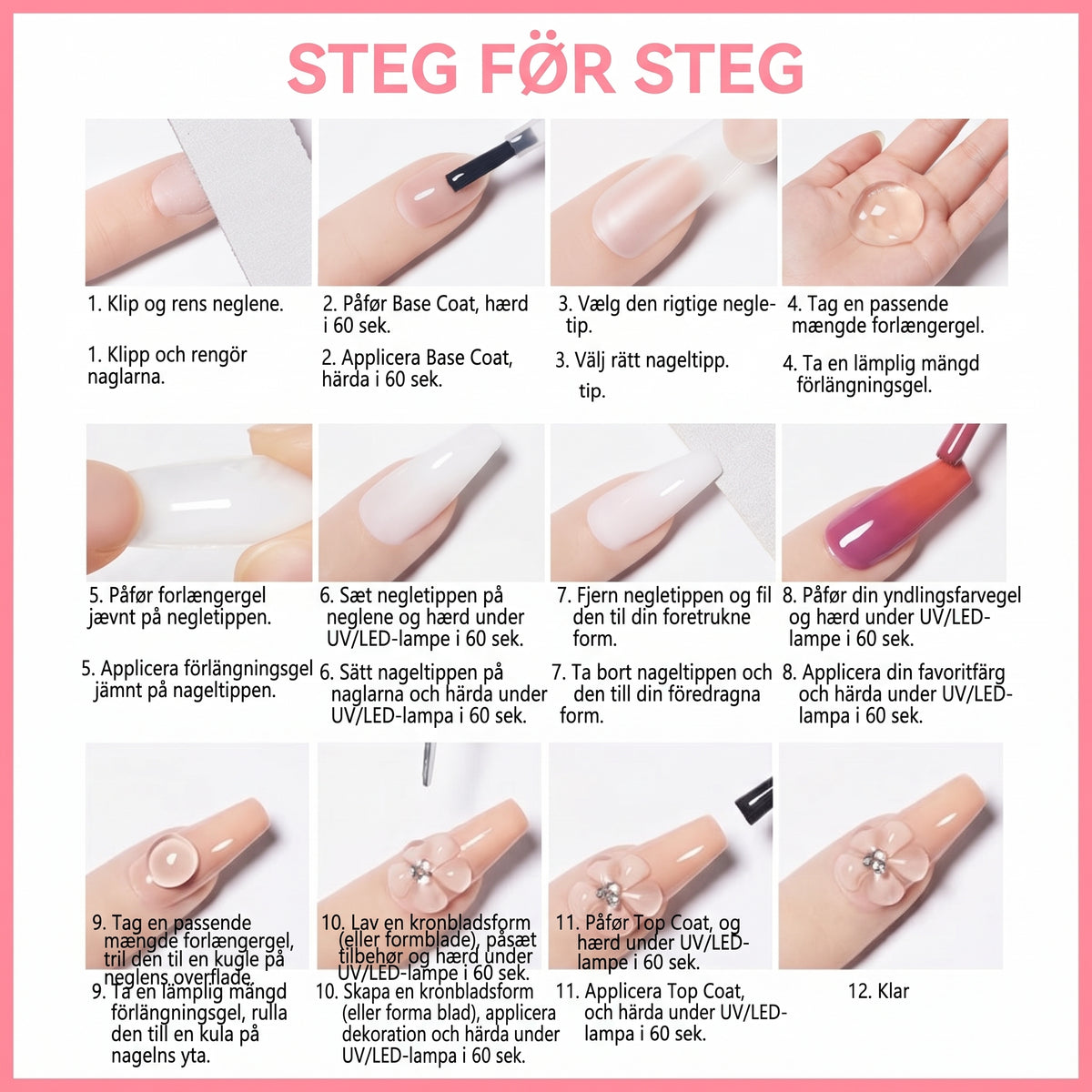 Formbar Nagelgel (15 ml) – Perfekt för Nagelförlängning och 3D-Nagelkonst