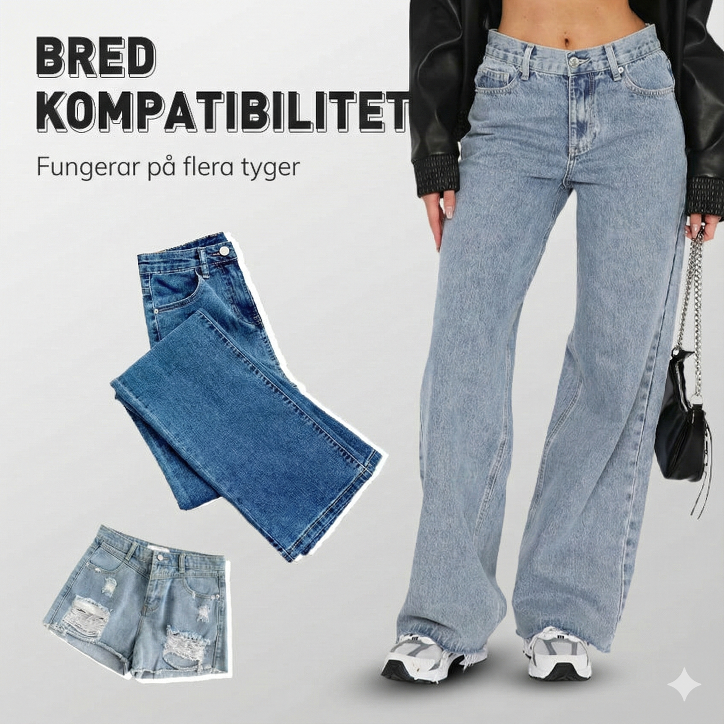 Sömnadsfria Jeansknappar med Skruvfunktion & Verktyg