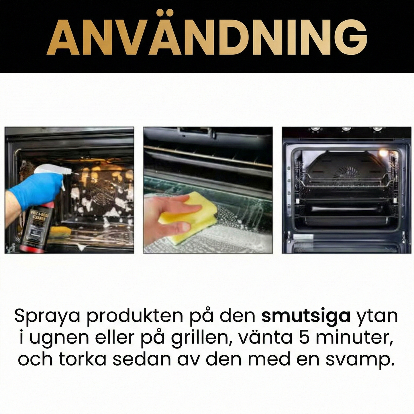 Kraftfull Ugns- & Grillrengöring – Tar bort inbränt fett