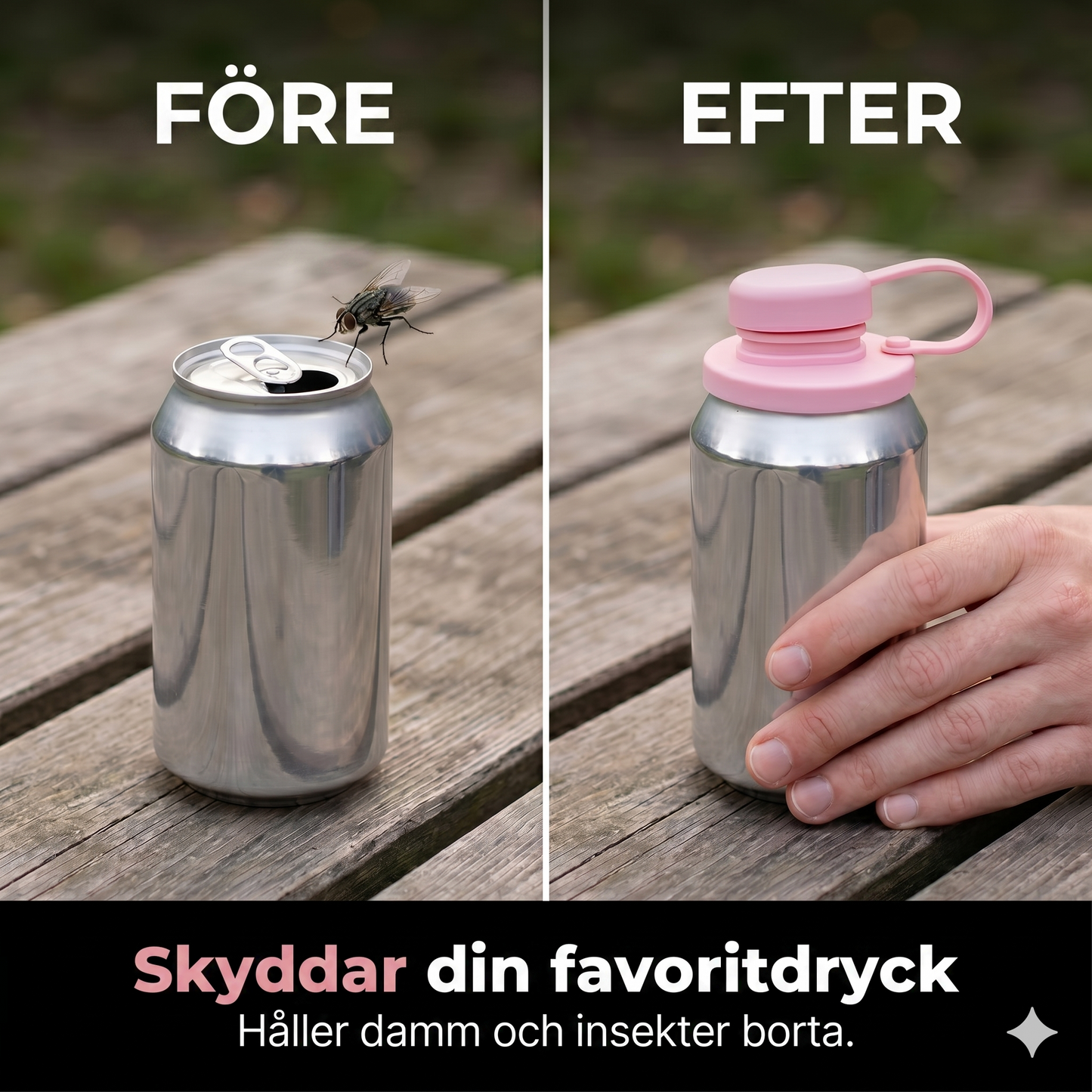 Universellt Burklock i Silikon – Insekts- och läckageskydd för läsk och öl