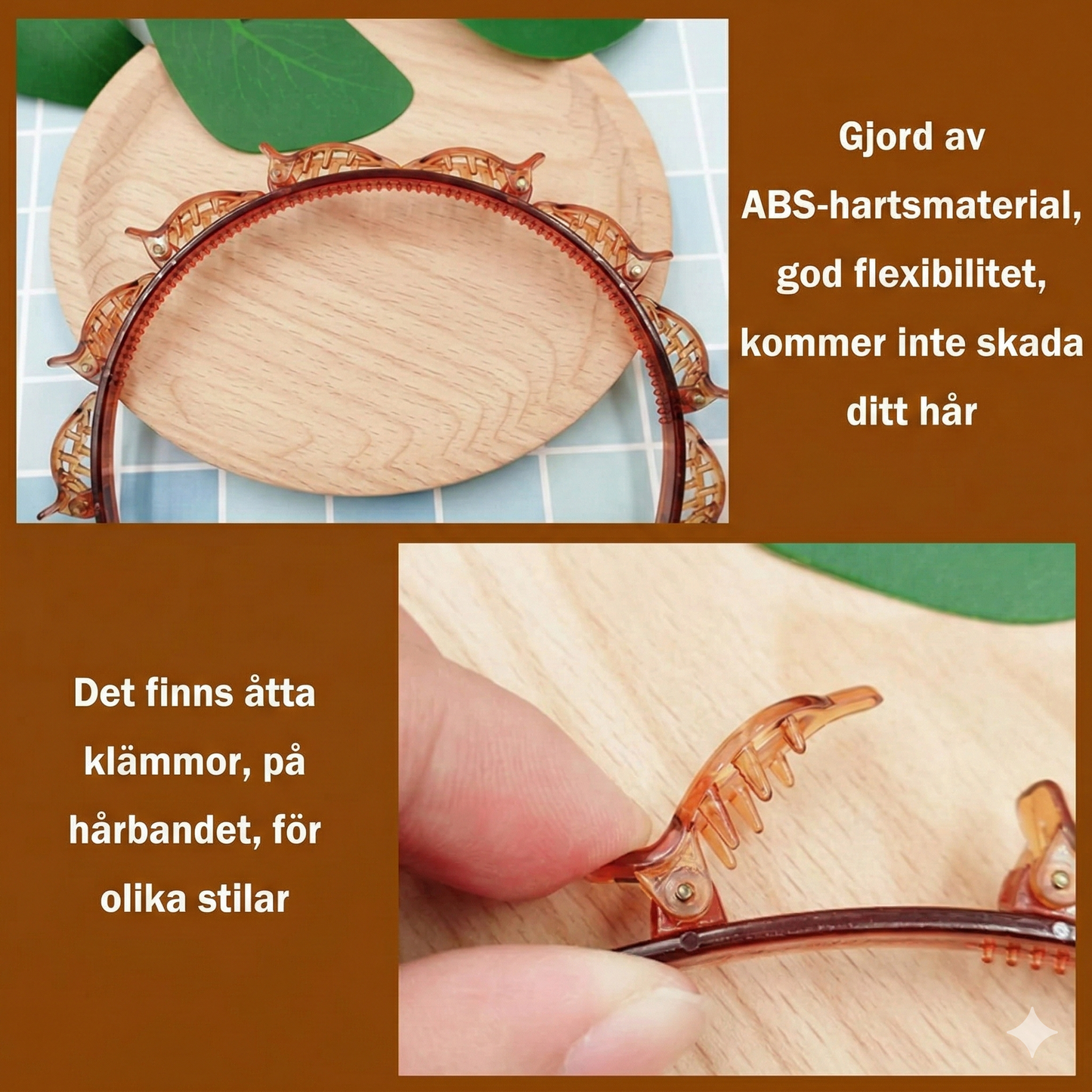 Flätat Diadem med Integrerade Hårspännen – För Enkel Styling