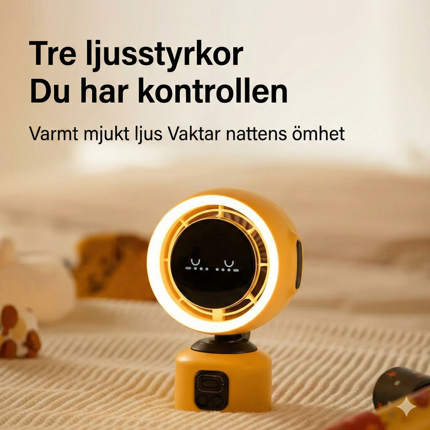 Skrivbordsfläkt med Fill Light – För Kontor & Sovsal