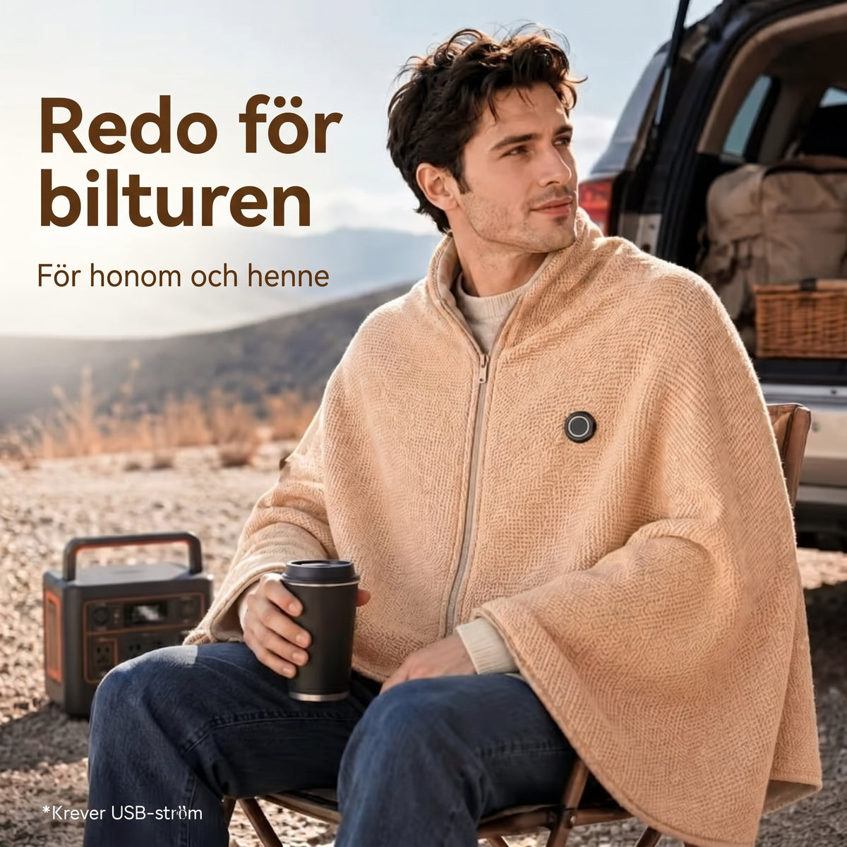 Bärbar elektrisk värmefilt / Sjal – Den ultimata presenten för de kalla månaderna