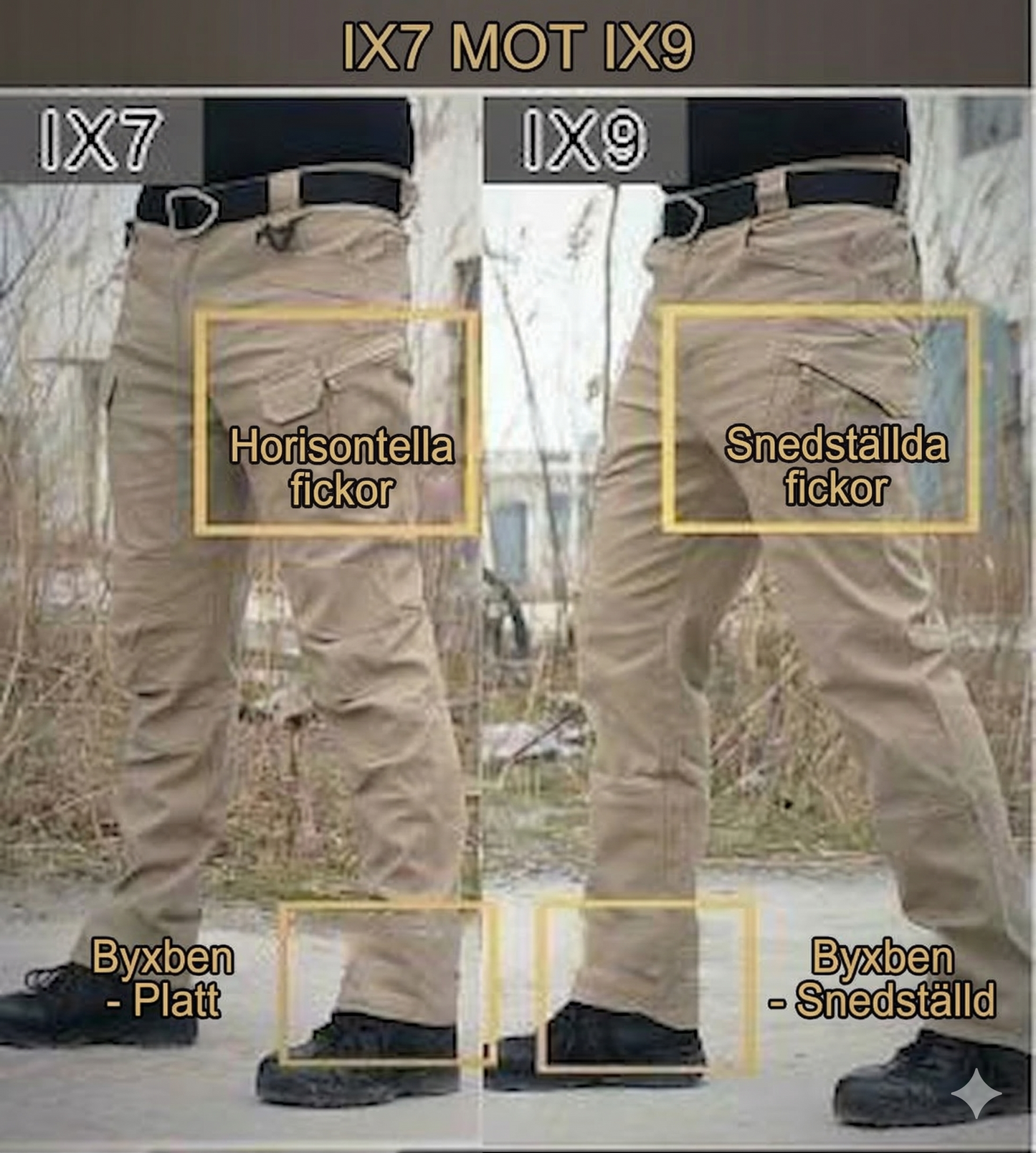Slitstarka Outdoor-byxor i Ripstop-material