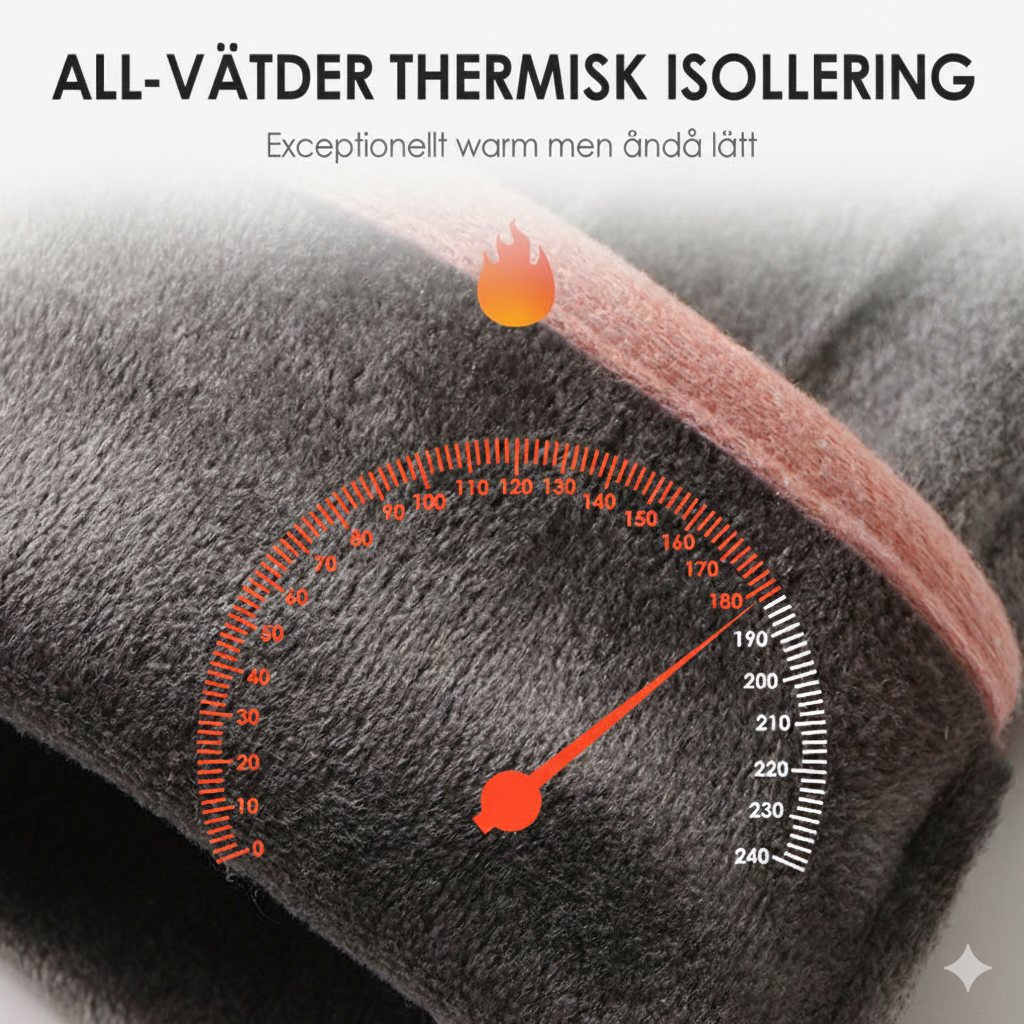 Vindtäta Termohandskar med Touch-funktion