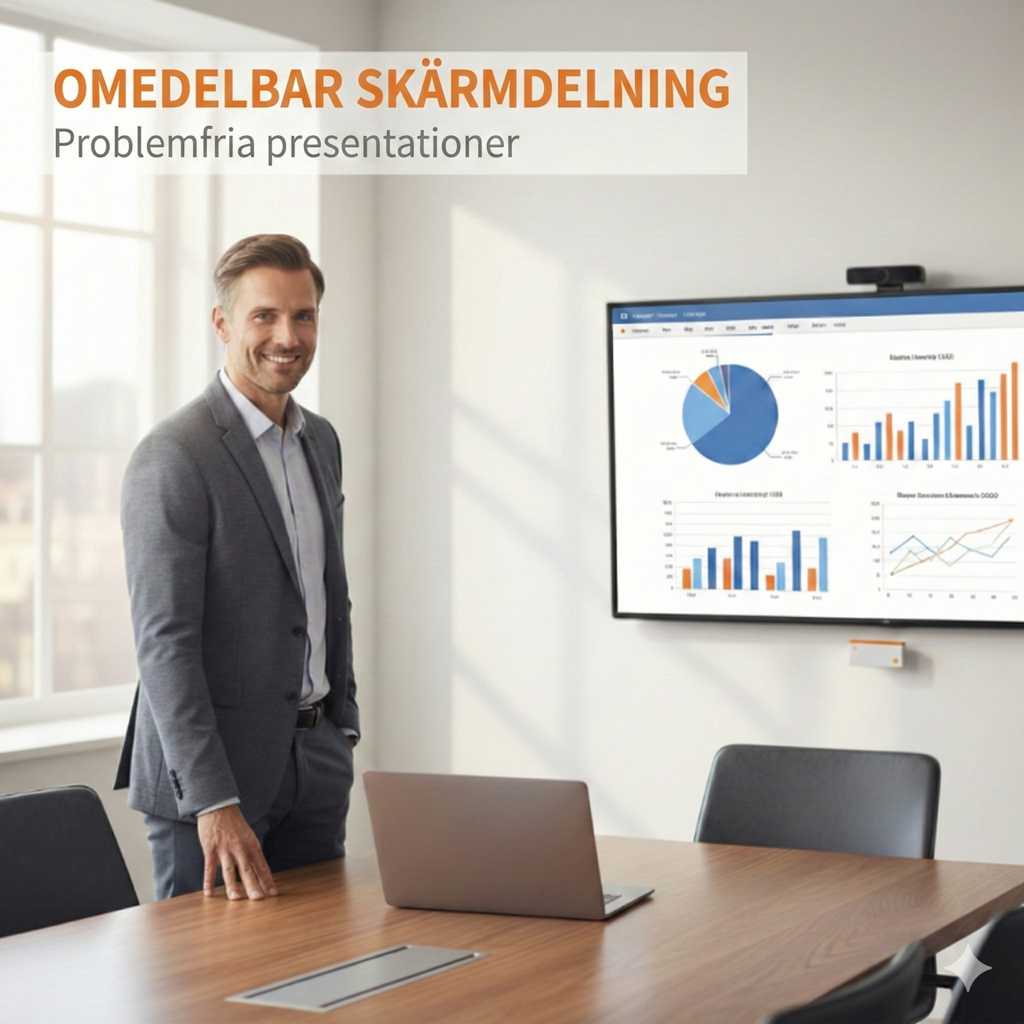 Kompakt Trådlös HDMI-Adapter – Spegla & Utvidga Skärmen