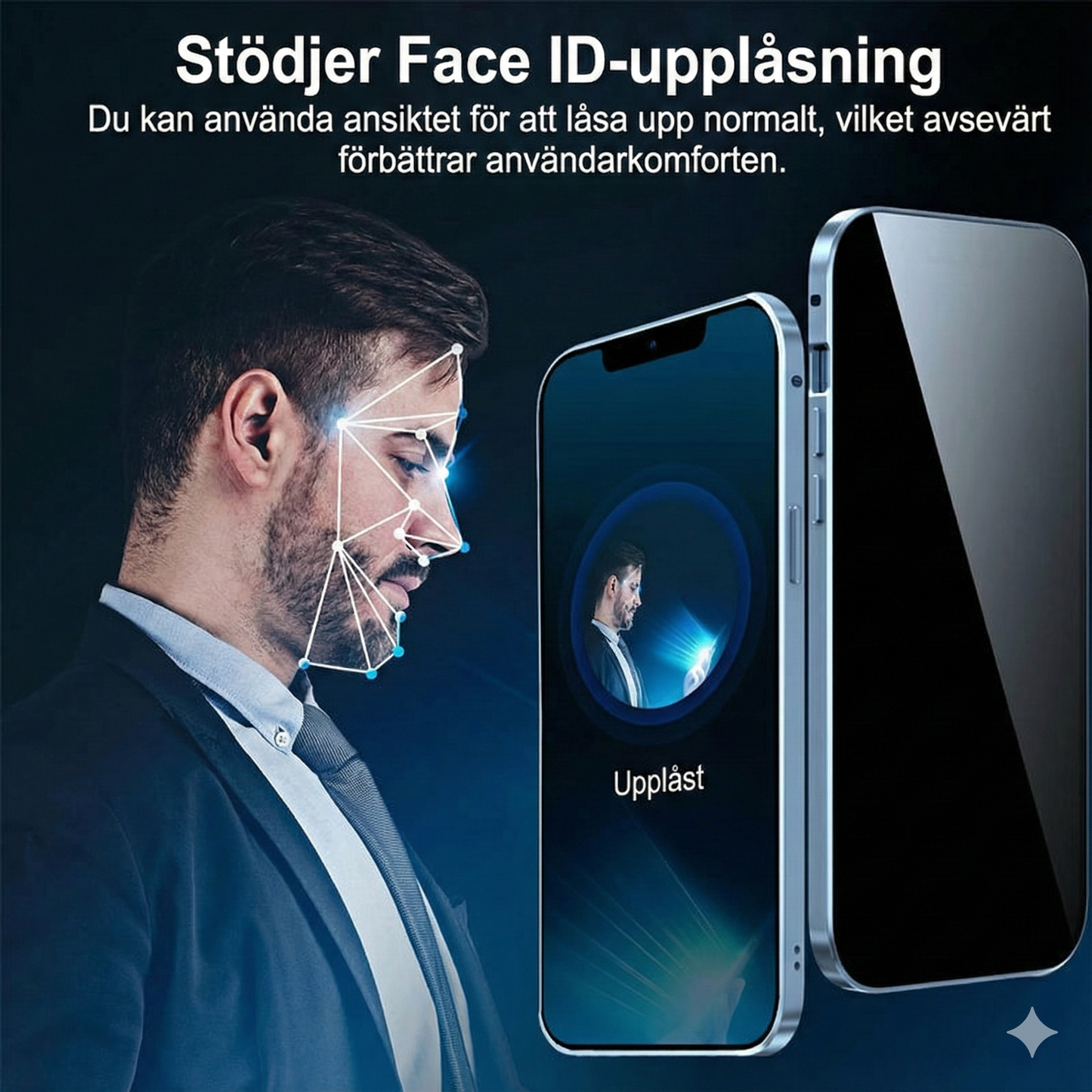 Magnetiskt 360° Skal för Mobiltelefon – Dubbelsidigt Glas & Anti-Spy
