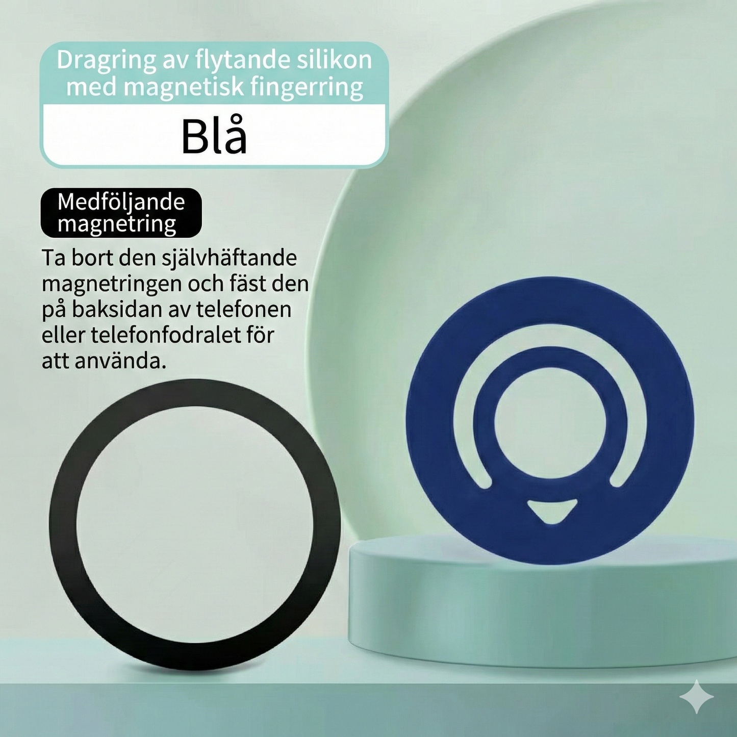 2-i-1 Magnetring & Hållare – Fäster på Metallytor
