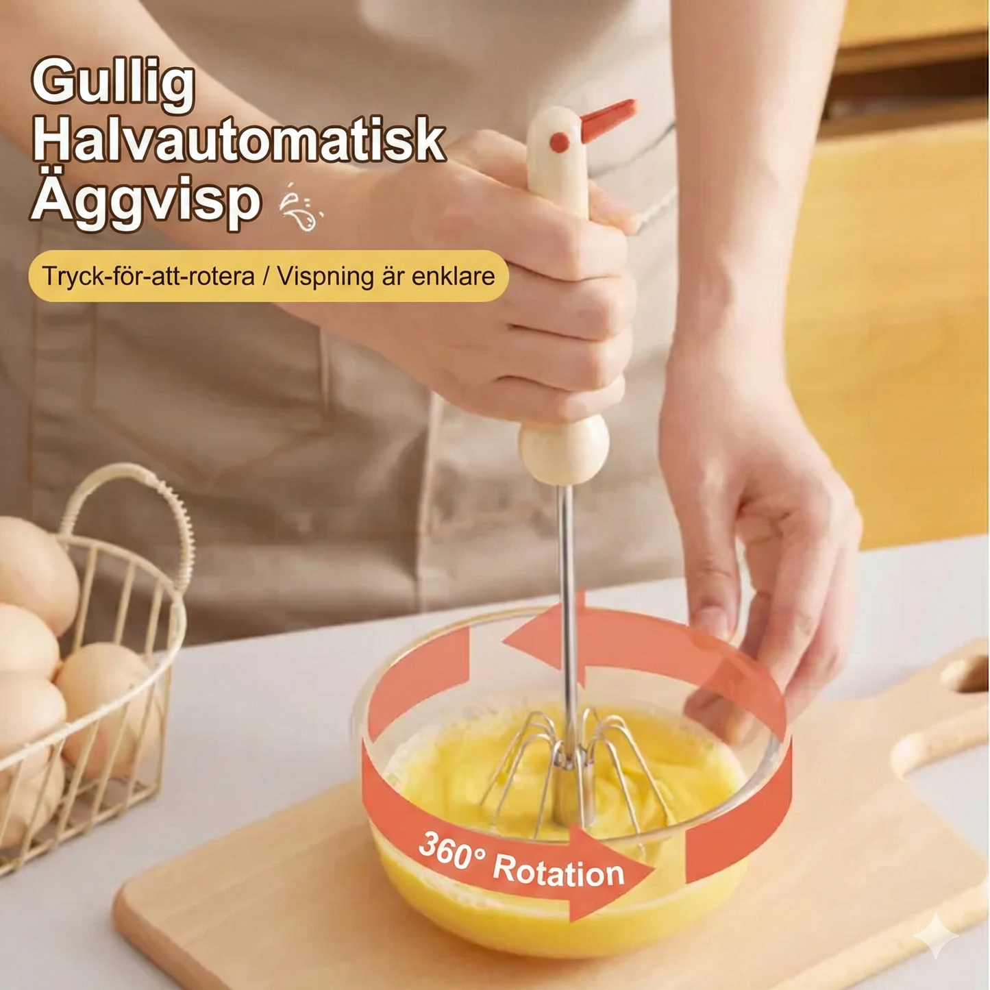 Roterande Gräddvisp – Charmig Köksdesign