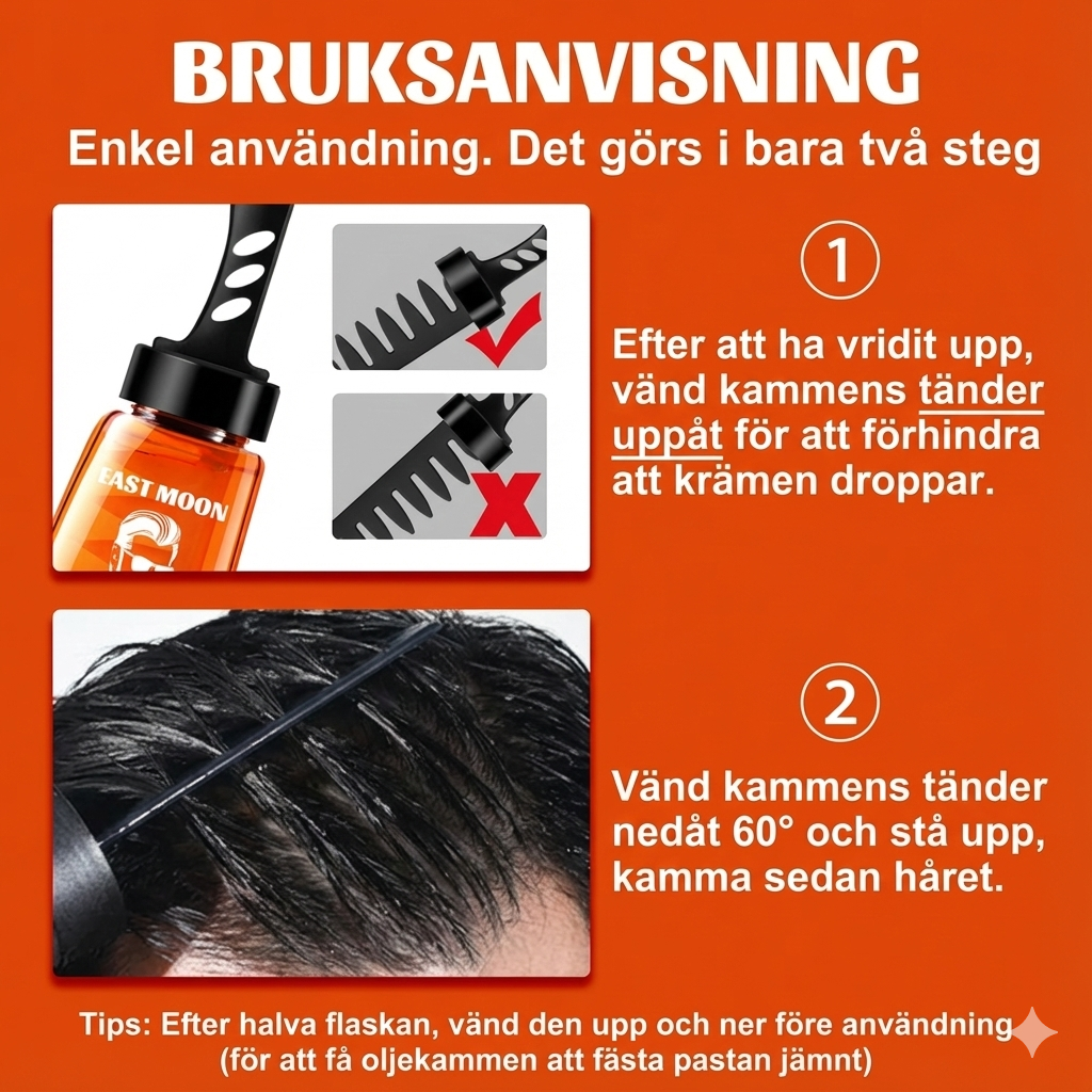 2-i-1 Hårvax med Inbyggd Kam & Arganolja