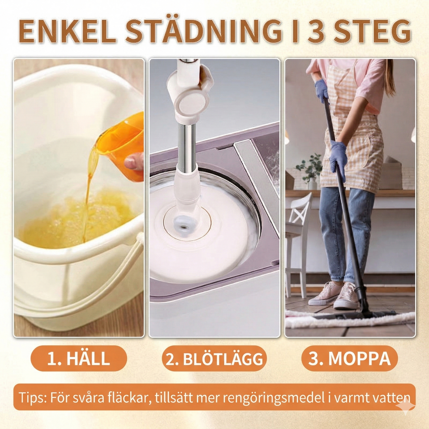 Universell Rengöring för Golv och Möbler