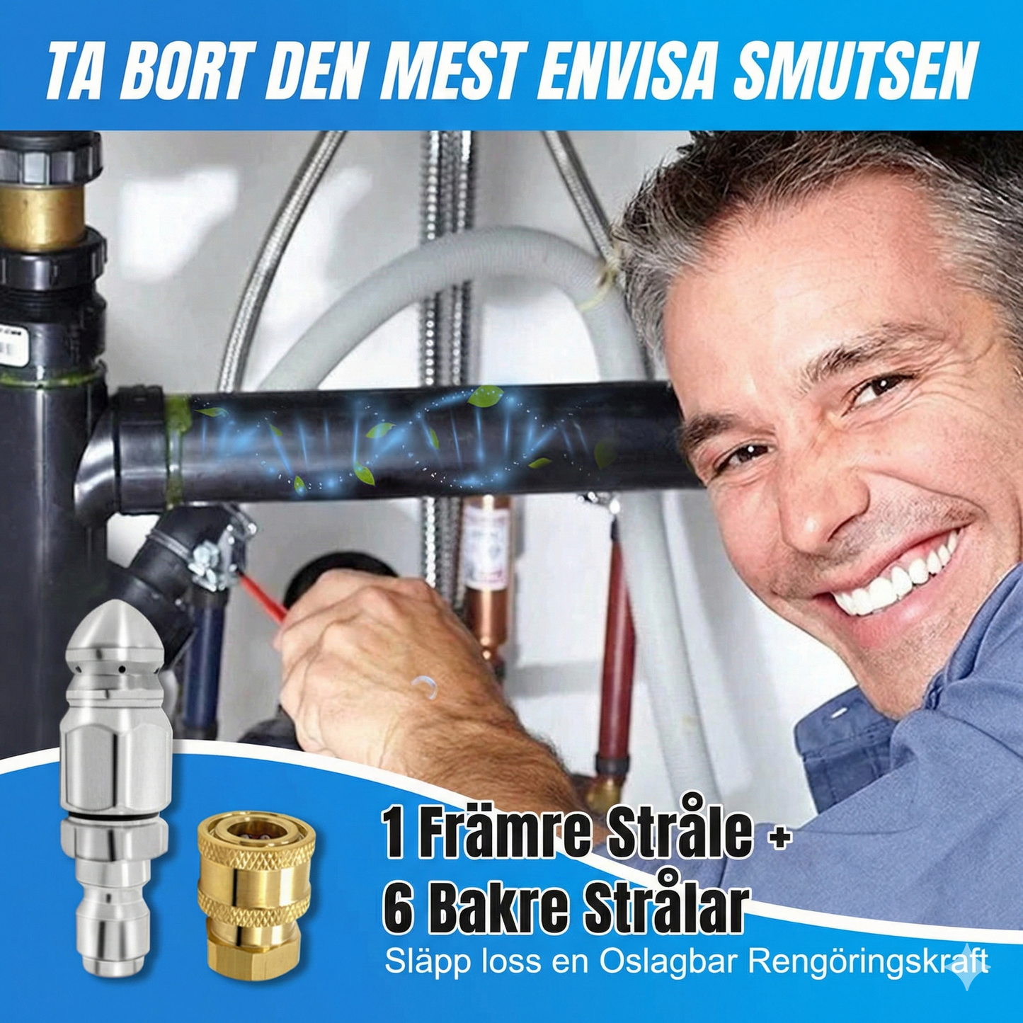 Professionellt Högtrycksmunstycke för Avloppsrensning