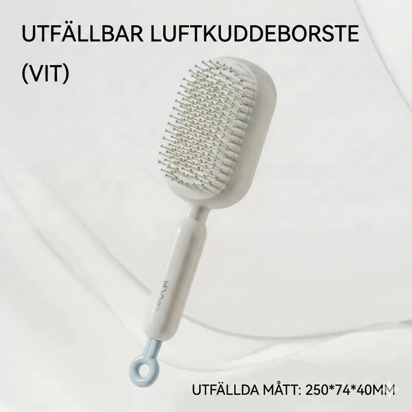 Självrengörande kuddekam – rengöring med en knapptryckning