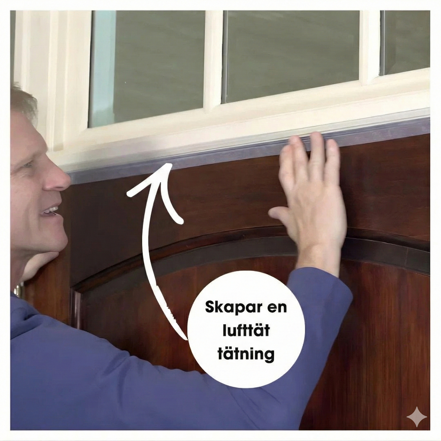 Självhäftande Tätningslist i Silikon för Dörrar och Fönster