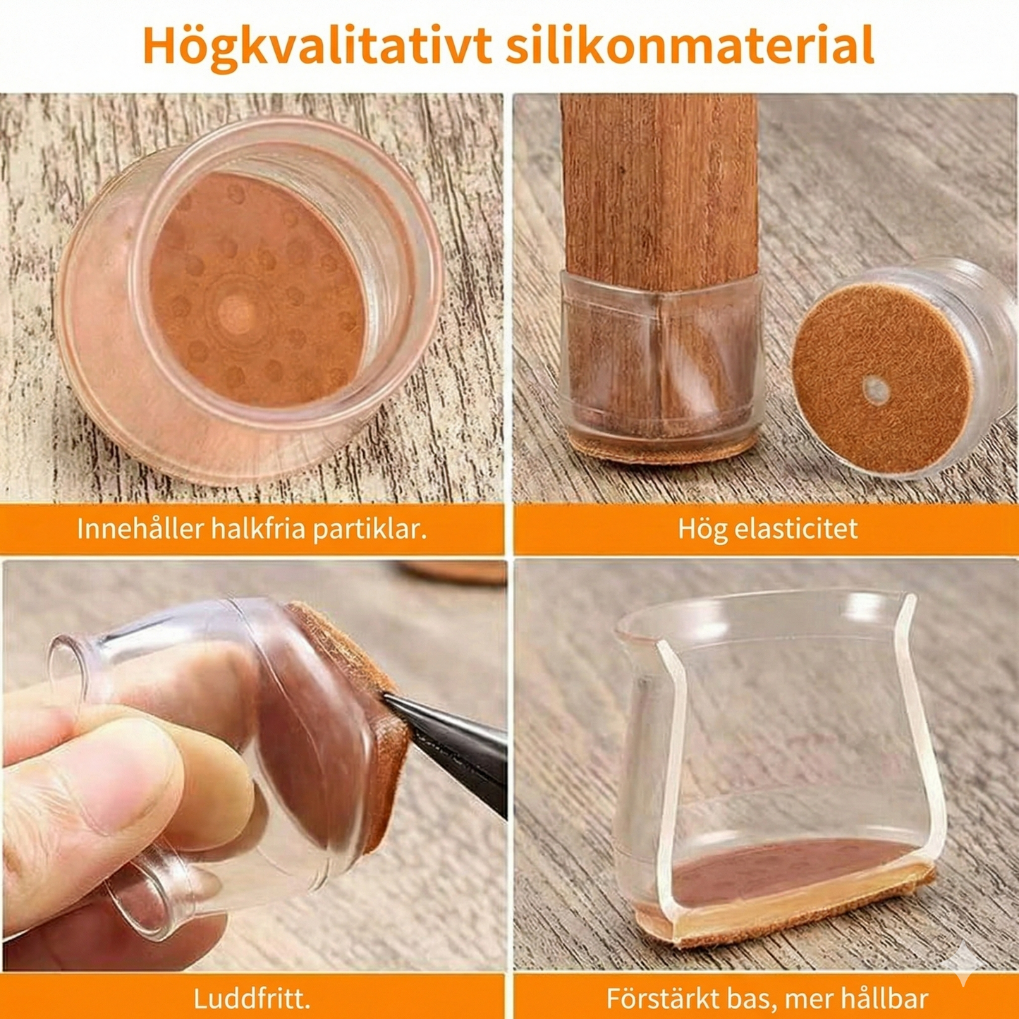 Universella Stolsben Skydd i Gummi