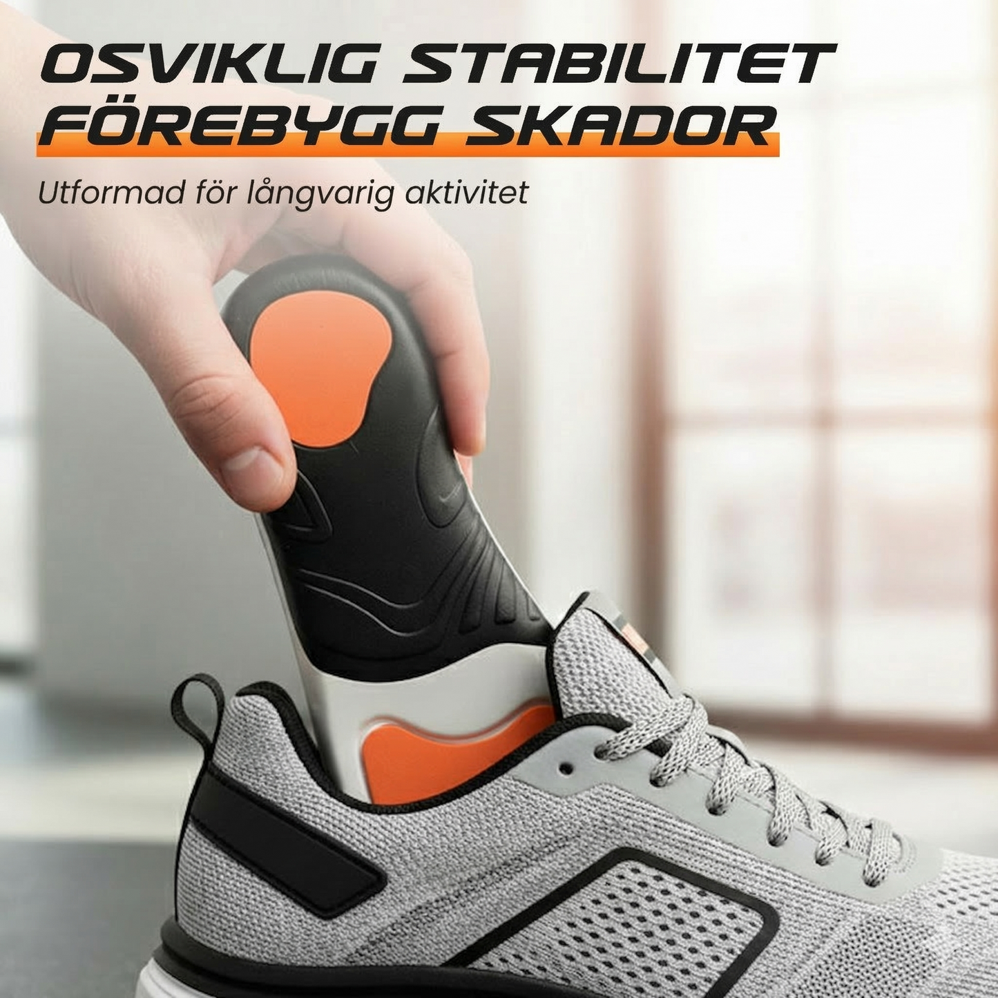 Sportinlägg med Vridstyvt TPU-skal och Hålfotsstöd