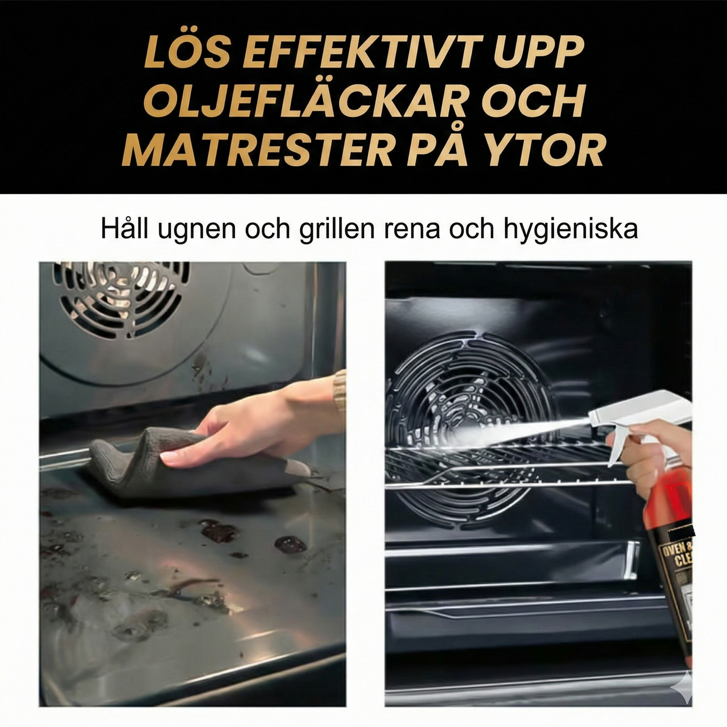 Kraftfull Ugns- & Grillrengöring – Tar bort inbränt fett