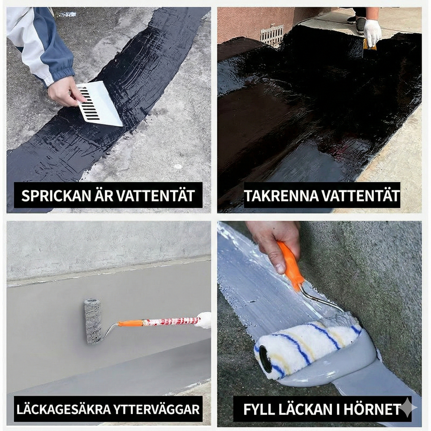 Vattentät Täckmassa med Hög Sprickbeständighet