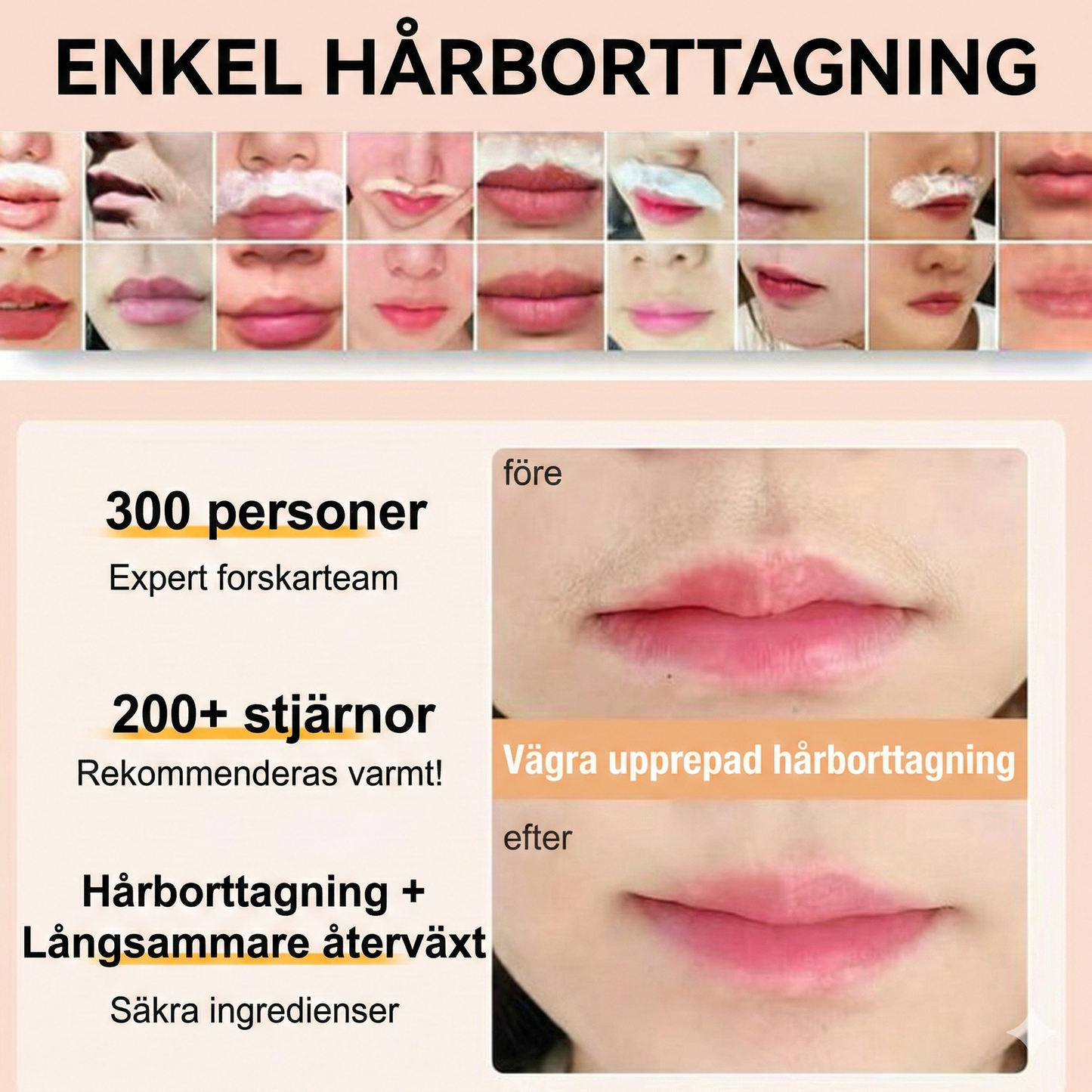 Skonsam Hårborttagningskräm för Ansiktet